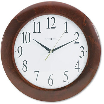 Howard Miller® Corporate Wall Clock,  12-3/4", Cherry