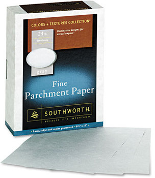 Southworth® Parchment Specialty Paper,  Gray, 24 lb., 8 1/2 x 11, 500/Box