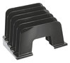 A Picture of product UNV-08105 Universal® Recycled Plastic Incline Sorter 5 Sections, Letter Size Files, 13.25" x 9" Black