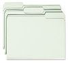 A Picture of product SMD-13234 Smead™ Expanding Recycled Heavy Pressboard Folders 1/3-Cut Tabs: Assorted, Letter Size, 2" Expansion, Gray-Green, 25/Box