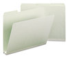 A Picture of product SMD-13234 Smead™ Expanding Recycled Heavy Pressboard Folders 1/3-Cut Tabs: Assorted, Letter Size, 2" Expansion, Gray-Green, 25/Box