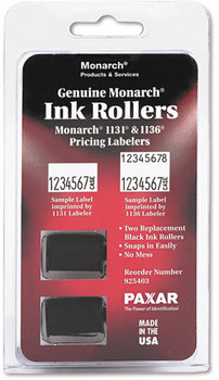 Monarch® 925403 Ink Roll,  Black, 2/Pack