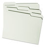 A Picture of product SMD-13234 Smead™ Expanding Recycled Heavy Pressboard Folders 1/3-Cut Tabs: Assorted, Letter Size, 2" Expansion, Gray-Green, 25/Box