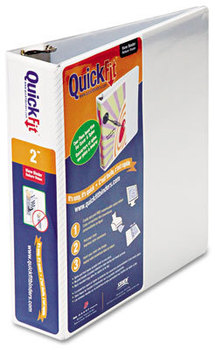 QuickFit® QuickFit® by Stride Round-Ring View Binder,  2" Capacity, White