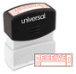 A Picture of product UNV-10067 Universal® Pre-Inked One-Color Stamp Message RECEIVED, Red