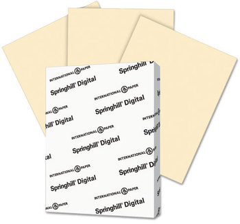 Springhill® Digital Index Color Card Stock,  110 lb, 8 1/2 x 11, Ivory, 250 Sheets/Pack