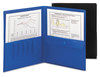 A Picture of product SMD-87701 Smead™ Poly Two-Pocket Folders with Security Pocket Folder 11 x 8 1/2, Blue, 5/Pack