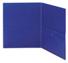 A Picture of product SMD-87701 Smead™ Poly Two-Pocket Folders with Security Pocket Folder 11 x 8 1/2, Blue, 5/Pack