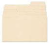 A Picture of product SMD-10395 Smead™ SuperTab® Reinforced Guide Height Top Tab Folders 1/3-Cut Tabs: Assorted, Letter Size, 0.75" Expansion, Manila, 100/Box