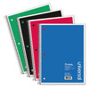 A Picture of product UNV-66610 Universal® Wirebound Notebook 1-Subject, Medium/College Rule, Black Cover, (70) 10.5 x 8 Sheets