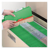 A Picture of product SMD-14002 Smead™ Colored Top Tab Classification Folders with SafeSHIELD® Coated Fasteners Six 2" Expansion, 2 Dividers, Letter Size, Green Exterior, 10/Box