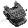 A Picture of product UNV-74222 Universal® Two-Hole Punch 30-Sheet 9/32" Holes, Black