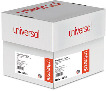 Universal® Printout Paper 4-Part, 15 lb Bond Weight, 9.5 x 11, White/Canary/Pink/Buff, 900/Carton