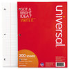 A Picture of product UNV-20923 Universal® Filler Paper 3-Hole, 8.5 x 11, Wide/Legal Rule, 200/Pack