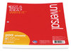 A Picture of product UNV-20923 Universal® Filler Paper 3-Hole, 8.5 x 11, Wide/Legal Rule, 200/Pack
