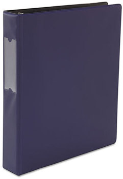 Universal One™ Non-View D-Ring Binder with Label Holder,  1-1/2" Capacity, 8-1/2 x 11, Navy Blue