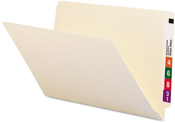 Smead™ Heavyweight Manila End Tab Folders 9.5" High Front, Straight Tabs, Legal Size, 0.75" Expansion, 100/Box