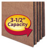 A Picture of product SMD-73805 Smead™ Redrope Drop Front File Pockets 3.5" Expansion, Letter Size, 50/Box