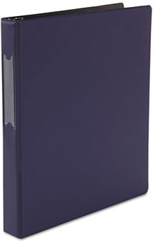 Universal One™ Non-View D-Ring Binder with Label Holder,  1" Capacity, 8-1/2 x 11, Navy Blue