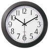 A Picture of product UNV-10451 Universal® Whisper Quiet Clock 12" Overall Diameter, Black Case, 1 AA (sold separately)