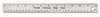 A Picture of product UNV-59023 Universal® Stainless Steel Ruler with Cork Back and Hanging Hole, Standard/Metric, 12" Long