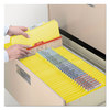 A Picture of product SMD-13704 Smead™ Colored Top Tab Classification Folders with SafeSHIELD® Coated Fasteners Four 2" Expansion, 1 Divider, Letter Size, Yellow Exterior, 10/Box