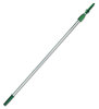 A Picture of product UNG-EZ120 Unger® Opti-Loc Extension Pole, Two Sections. 4 ft./1.25 m. Green/Silver.