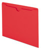 A Picture of product SMD-75509 Smead™ Colored File Jackets with Reinforced Double-Ply Tab Straight Letter Size, Red, 100/Box