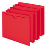 A Picture of product SMD-75509 Smead™ Colored File Jackets with Reinforced Double-Ply Tab Straight Letter Size, Red, 100/Box