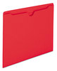 A Picture of product SMD-75509 Smead™ Colored File Jackets with Reinforced Double-Ply Tab Straight Letter Size, Red, 100/Box