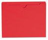 A Picture of product SMD-75509 Smead™ Colored File Jackets with Reinforced Double-Ply Tab Straight Letter Size, Red, 100/Box