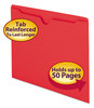 A Picture of product SMD-75509 Smead™ Colored File Jackets with Reinforced Double-Ply Tab Straight Letter Size, Red, 100/Box