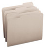 A Picture of product SMD-12343 Smead™ Colored File Folders 1/3-Cut Tabs: Assorted, Letter Size, 0.75" Expansion, Gray, 100/Box