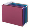 A Picture of product SMD-64056 Smead™ Colored Hanging File Folders with 1/5 Cut Tabs Letter Size, 1/5-Cut Assorted Jewel Tone Colors, 25/Box