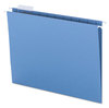 A Picture of product SMD-64060 Smead™ Colored Hanging File Folders with 1/5 Cut Tabs Letter Size, 1/5-Cut Blue, 25/Box