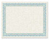 A Picture of product SOU-CT3R Southworth® Parchment Certificates,  Ivory w/Green & Blue Border, 24 lbs., 8-1/2 x 11, 25/PK