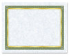 A Picture of product SOU-CT3R Southworth® Parchment Certificates,  Ivory w/Green & Blue Border, 24 lbs., 8-1/2 x 11, 25/PK