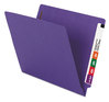 A Picture of product SMD-25550 Smead™ WaterShed® CutLess® End Tab Fastener Folders 0.75" Expansion, 2 Fasteners, Letter Size, Purple Exterior, 50/Box