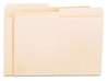 A Picture of product UNV-12112 Universal® Top Tab File Folders 1/2-Cut Tabs: Assorted, Letter Size, 0.75" Expansion, Manila, 100/Box