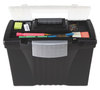 A Picture of product STX-61510U01C Storex Portable Letter/Legal Filebox with Organizer Lid,  Letter/Legal, Black