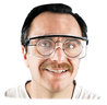 A Picture of product UVX-S2500 Uvex™ by Honeywell Astro OTG® 3001 Safety Glasses,  Black Plastic Frame, Clear Lens