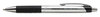 A Picture of product UNV-15540 Universal™ Comfort Grip® Retractable Ballpoint Pen Medium 1 mm, Black Ink, Silver/Black Barrel, Dozen