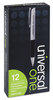 A Picture of product UNV-15540 Universal™ Comfort Grip® Retractable Ballpoint Pen Medium 1 mm, Black Ink, Silver/Black Barrel, Dozen