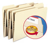 A Picture of product SMD-19534 Smead™ Top Tab Fastener Folders 1/3-Cut Tabs: Assorted, 0.75" Expansion, 1 Legal Size, Manila Exterior, 50/Box