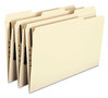 A Picture of product SMD-19534 Smead™ Top Tab Fastener Folders 1/3-Cut Tabs: Assorted, 0.75" Expansion, 1 Legal Size, Manila Exterior, 50/Box