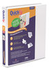 A Picture of product STW-87010 QuickFit® QuickFit® by Stride D-Ring View Binder, 1" Capacity, 8 1/2 x 11, White
