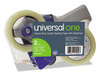 A Picture of product UNV-91002 Universal One™ Heavy-Duty Box Sealing Tape with Dispenser,  48mm x 54.8m, 3" Core, Clear, 2/Pack