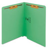 A Picture of product SMD-25150 Smead™ WaterShed® CutLess® End Tab Fastener Folders 0.75" Expansion, 2 Fasteners, Letter Size, Green Exterior, 50/Box