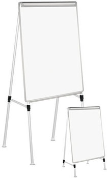 Universal® Dry Erase Board with A-Frame Easel 29 x 41, White Surface, Silver Frame