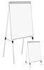 A Picture of product UNV-43033 Universal® Dry Erase Board with A-Frame Easel 29 x 41, White Surface, Silver Frame